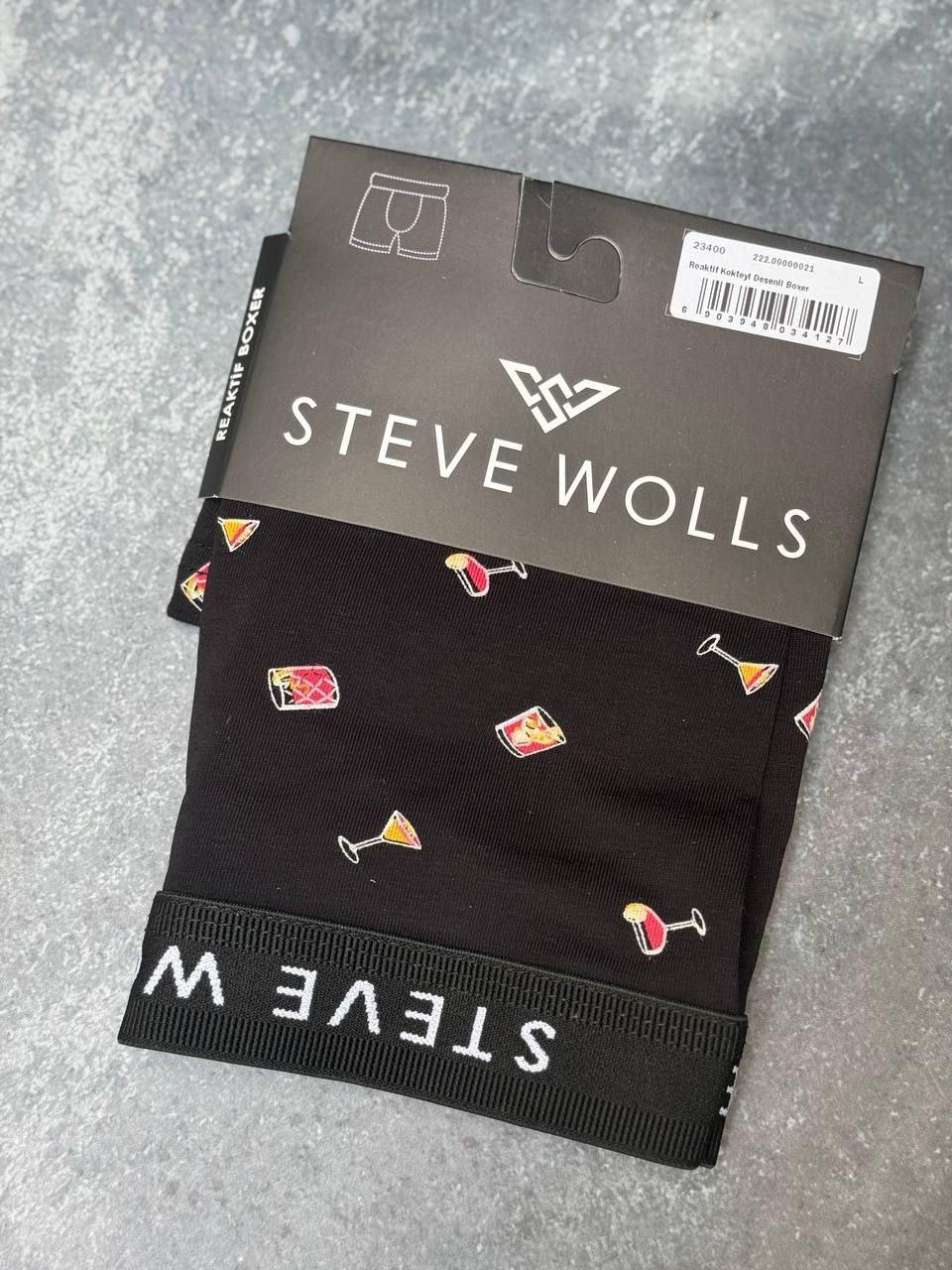 شورت پادار مردانه برند  STEVE WOLLS ترکیه  ٪۹۵پنبه سایرM/L/XL