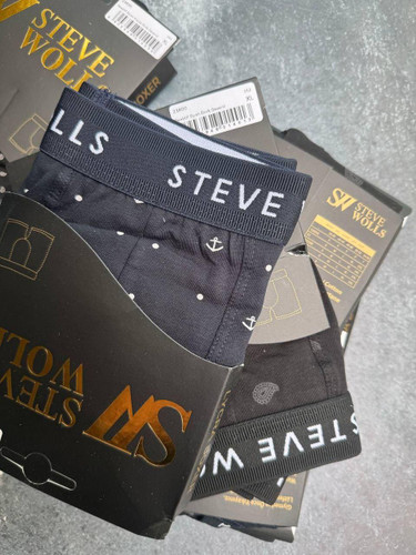 شورت پادار مردانه برند STEVE WOLLS ترکیه ٪۹۵پنبه سایرM/L/XL