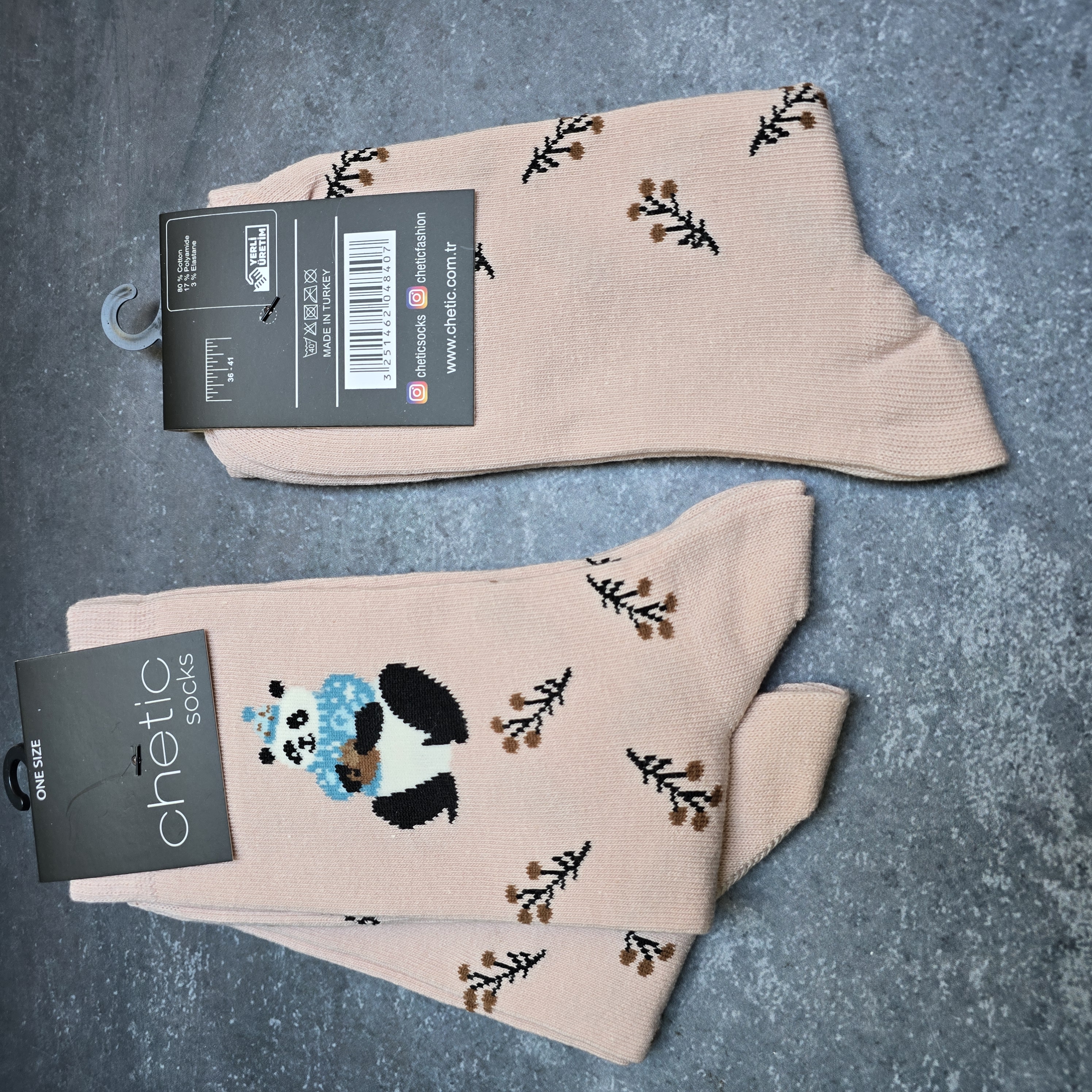 جوراب زنانه برند چتیک ترکیه ٪ ۸۰ پنبه سایز: ۳۶ تا ۴۱