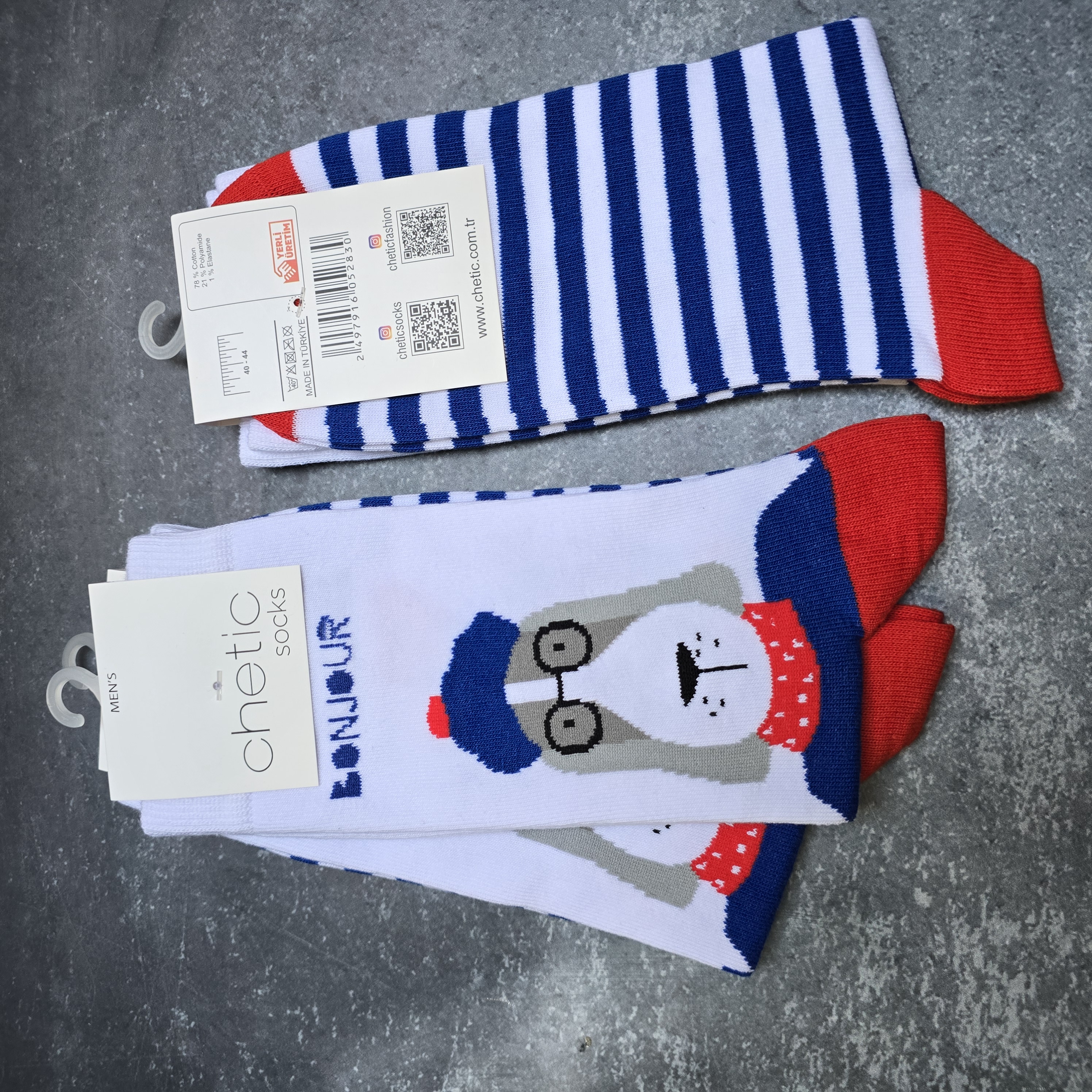 جوراب مردانه برند چتیک ترکیه ٪ ۸۰ پنبه سایز: ۴۰ تا ۴۴