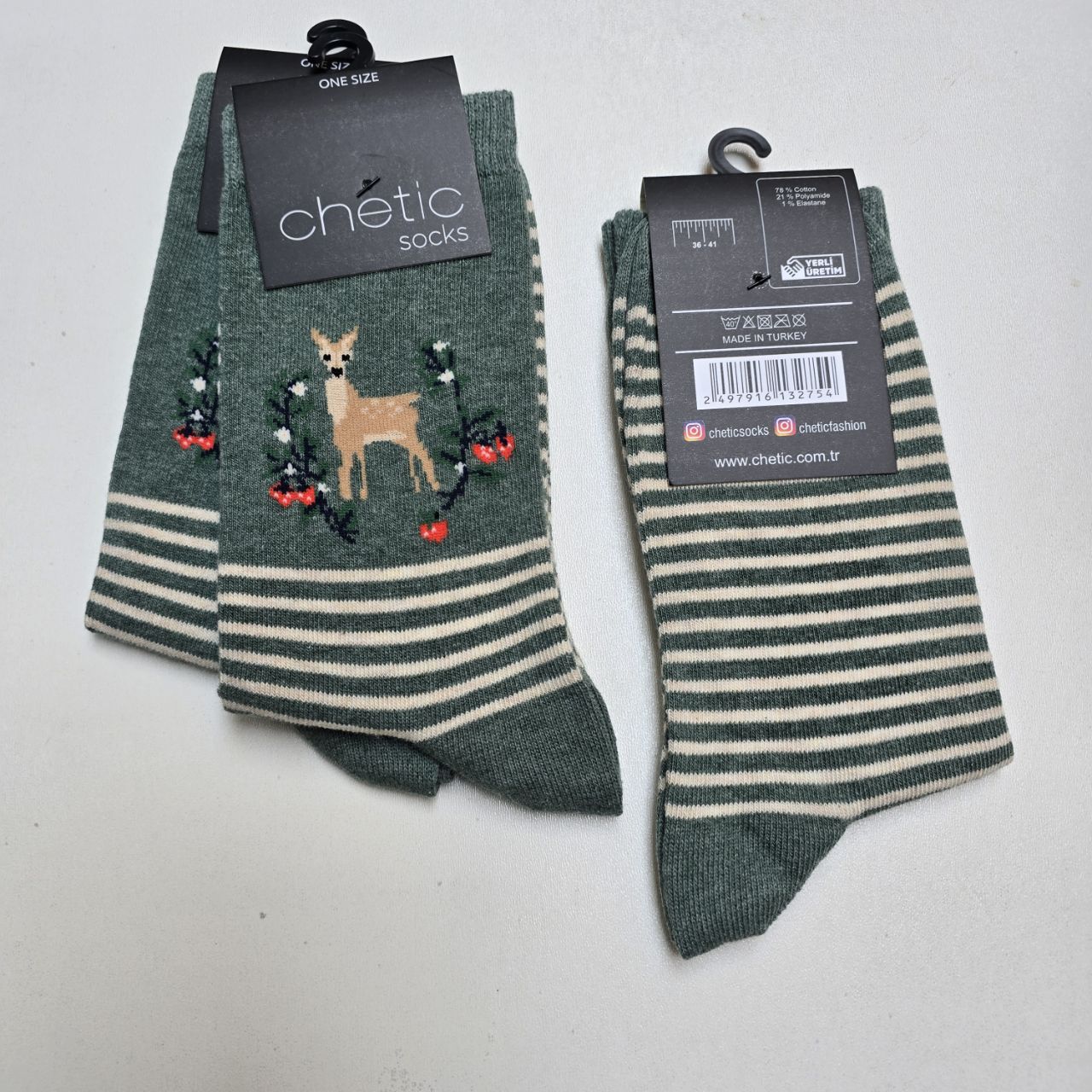 جوراب زنانه برند چتیک ترکیه ٪ ۸۰ پنبه سایز: ۳۶ تا ۴۱