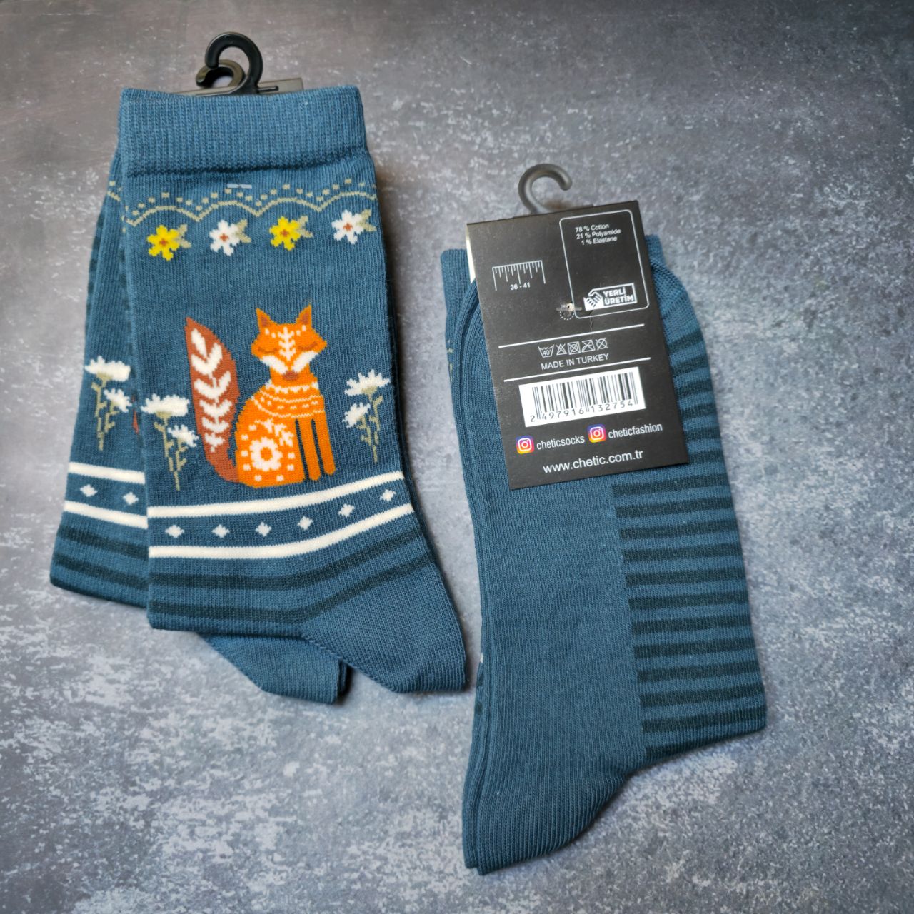 جوراب زنانه برند چتیک ترکیه ٪ ۸۰ پنبه سایز: ۳۶ تا ۴۱