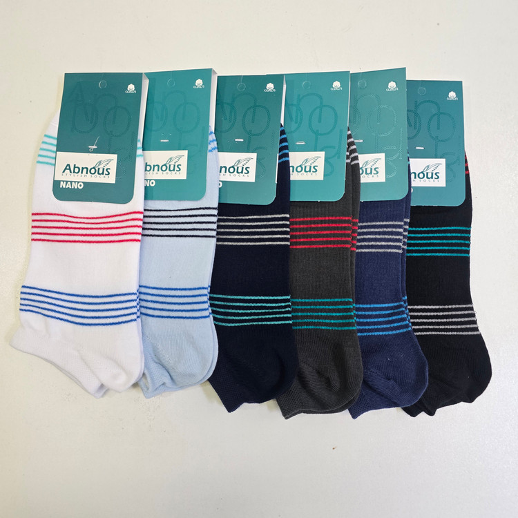 جوراب مچی مردانه ۸۵٪پنبه برند آبنوس بسته۱۲ جفتی قیمت عمده از تولید به مصرف سایز: ۴۱تا۴۴