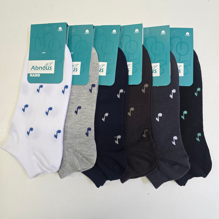 جوراب مچی مردانه ۸۵٪پنبه برند آبنوس بسته۱۲ جفتی قیمت عمده از تولید به مصرف سایز: ۴۱تا۴۴