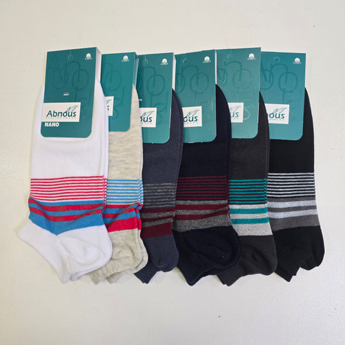 جوراب مچی مردانه ۸۵٪پنبه برند آبنوس بسته۱۲ جفتی قیمت عمده از تولید به مصرف سایز: ۴۱تا۴۴