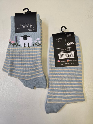 جوراب زنانه برند چتیک ترکیه ٪ ۸۰ پنبه سایز: ۳۶ تا ۴۱