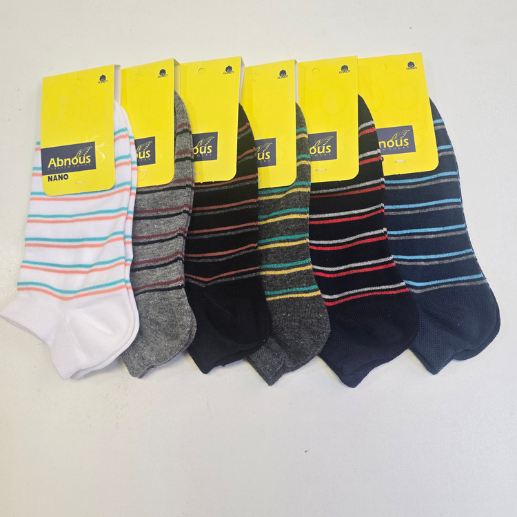 جوراب مچی مردانه ۸۵٪پنبه برند آبنوس بسته۱۲ جفتی قیمت عمده از تولید به مصرف سایز: ۴۱تا۴۴