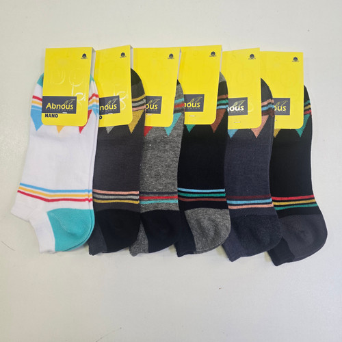 جوراب مچی مردانه ۸۵٪پنبه برند آبنوس بسته۱۲ جفتی قیمت عمده از تولید به مصرف سایز: ۴۱تا۴۴