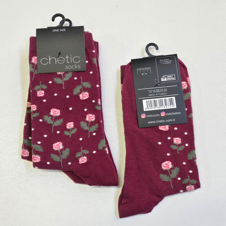 جوراب زنانه برند چتیک ترکیه ٪ ۸۰ پنبه سایز: ۳۶ تا ۴۱