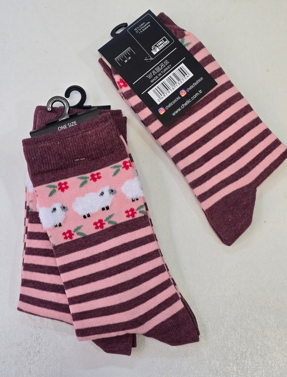 جوراب زنانه برند چتیک ترکیه ٪ ۸۰ پنبه سایز: ۳۶ تا ۴۱