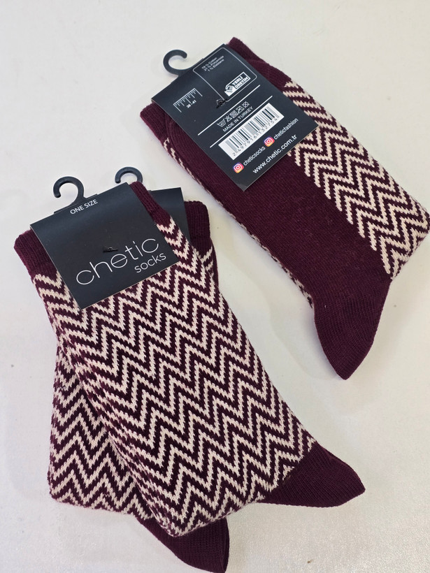 جوراب زنانه برند چتیک ترکیه ٪۸۰ پنبه ( ضخیم ) سایز: ۳۶ تا ۴۱