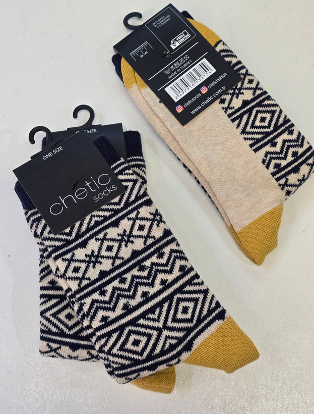 جوراب زنانه برند چتیک ترکیه ٪۸۰ پنبه ( ضخیم ) سایز: ۳۶ تا ۴۱