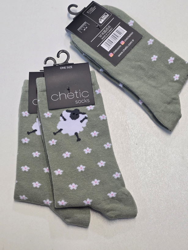 جوراب زنانه برند چتیک ترکیه ٪ ۸۰ پنبه سایز: ۳۶ تا ۴۱